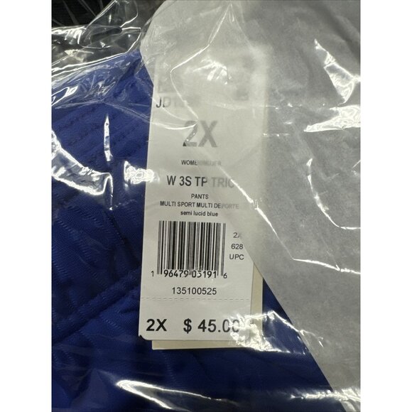 Adidas Women's Essentials Warm-up Slim Tapered 3-Stripes Track Pants, Blue, 2X - Picture 5 of 5